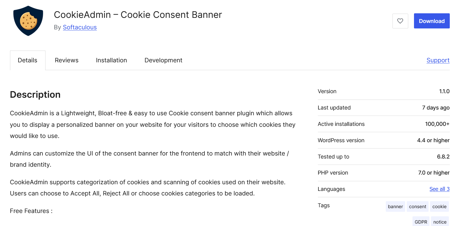 cookieadmin-100k-wordpress-repository
