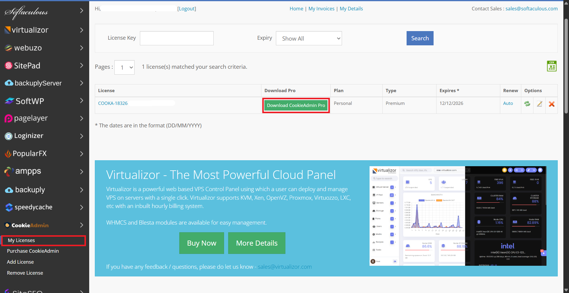 Download CookieAdmin Pro