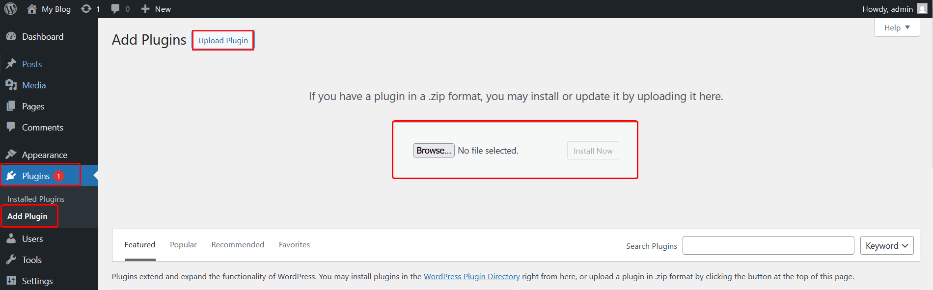 Upload CookieAdmin Pro plugin