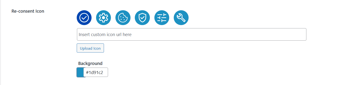 CookieAdmin - Reconsent Icons Section