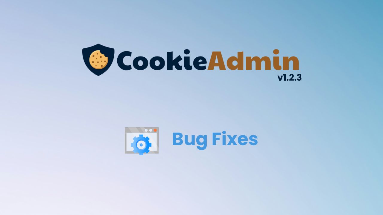CookieAdmin 1.2.3 Launched